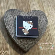 Load image into Gallery viewer, GiGi Kitty Square Silicone Focal Bead Silicone Square Bead
