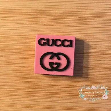 GiGi Square - Pink PVC Focal Bead Focal Beads