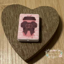 Load image into Gallery viewer, GiGi Pretty Coffee Square Silicone Focal Bead Silicone Square Bead
