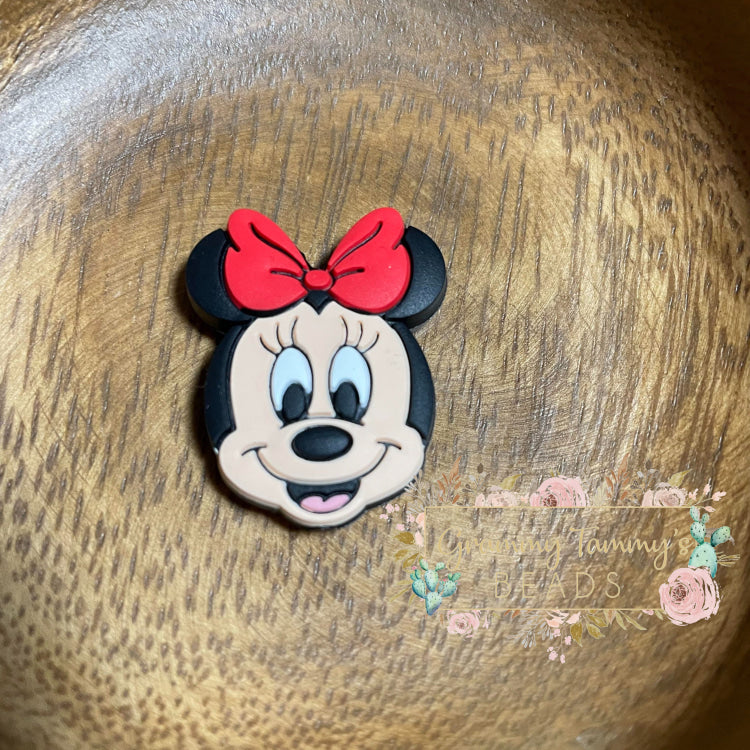 Girl Mouse Silicone Focal Bead Beads