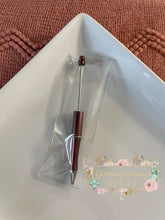 Load image into Gallery viewer, Beadable Pen - Glittery Brown Beadable Pen
