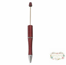 Load image into Gallery viewer, Glittery Burgundy Beadable Pen Beadable Pen

