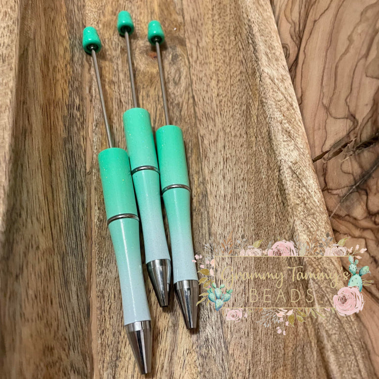 Beadable Pen - Mint Green Ombre Beadable Pen