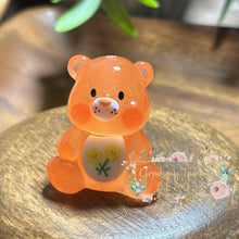 Load image into Gallery viewer, Glow In The Dark Caring Bears - Large Bead 1 Count Orange Beads
