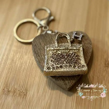 Load image into Gallery viewer, Gold RhineStone Luxury H Letter Purse Keychain Purse Keychain
