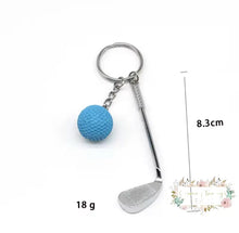 Load image into Gallery viewer, Golfing Keychain Blue golfing keychain
