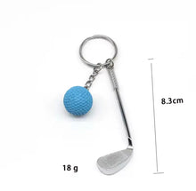 Load image into Gallery viewer, Golfing Keychain Blue golfing keychain
