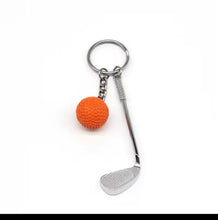 Load image into Gallery viewer, Golfing Keychain Orange golfing keychain
