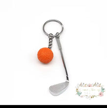 Load image into Gallery viewer, Golfing Keychain Orange golfing keychain
