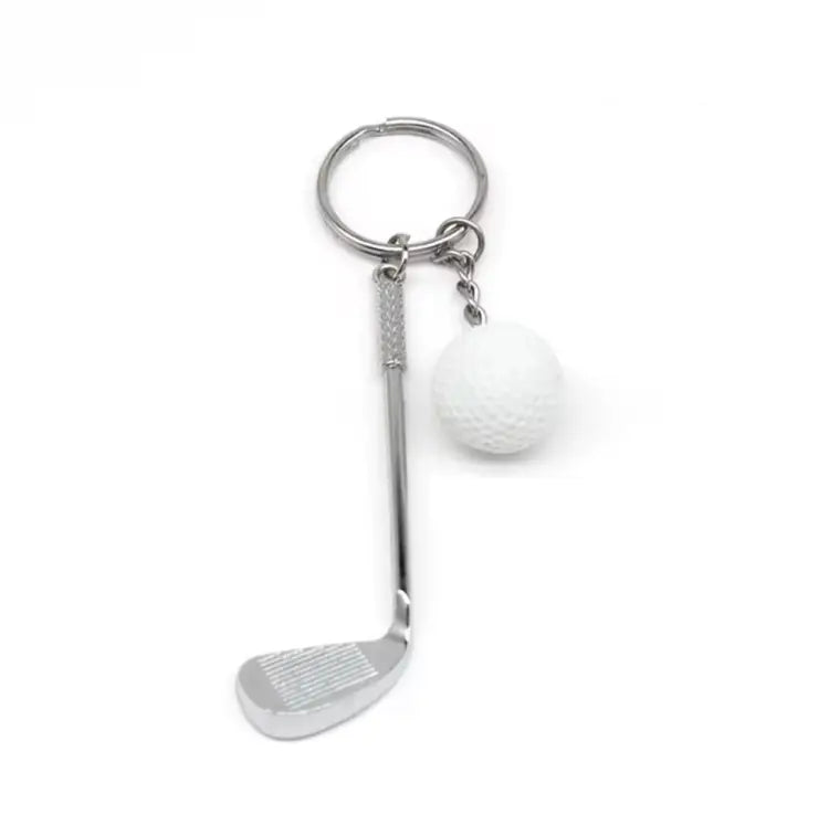 Golfing Keychain White golfing keychain