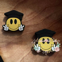 Load image into Gallery viewer, Graduation Smiley Face Focal Beads
