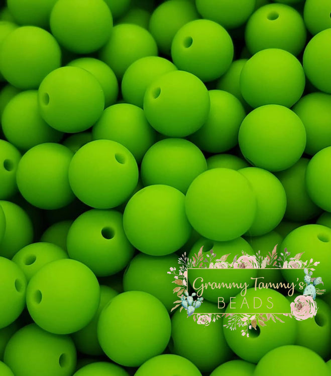 Green - Chartreuse 12Mm Silicone Bead