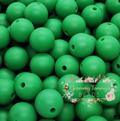 Green - Christmas 12Mm Silicone Bead