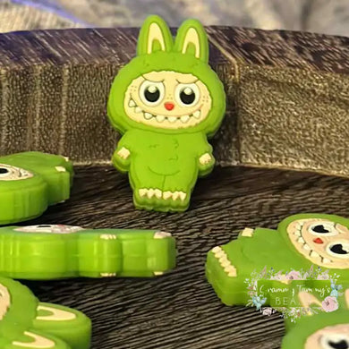 Green Labubu Standing Silicone Focal Bead Silicone Focal Bead