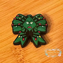Load image into Gallery viewer, Green Man Bow with Lights - Silicone Focal Bead Silicone Focal Bead
