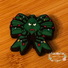 Load image into Gallery viewer, Green Man Bow with Lights - Silicone Focal Bead Silicone Focal Bead
