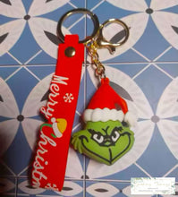 Load image into Gallery viewer, Green Man Keychain Christmas
