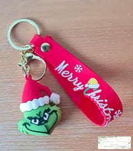 Load image into Gallery viewer, Green Man Keychain Christmas
