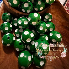 Load image into Gallery viewer, Green With White Dimples 20Mm Acrylic Beads
