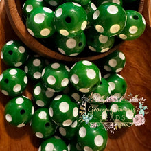 Load image into Gallery viewer, Green With White Dimples 20Mm Acrylic Beads
