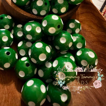 Load image into Gallery viewer, Green With White Dimples 20Mm Acrylic Beads
