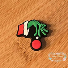 Load image into Gallery viewer, Grinch Hand Silicone Focal Bead Silicone Focal Bead
