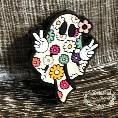 Groovy Ghost Silicone Focal Bead Silicone Focal Bead