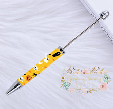 Load image into Gallery viewer, Halloween Beadable Pens 1 Count #49 Yellow Ghost Pen
