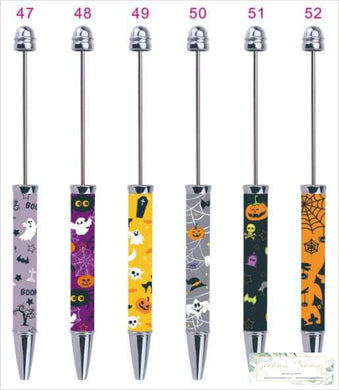 Halloween Beadable Pens 1 Count #47 Grey Ghost Pen