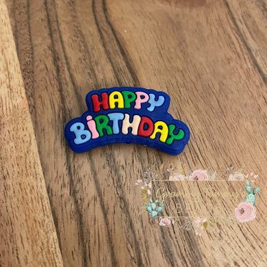 Happy Birthday Silicone Focal Bead