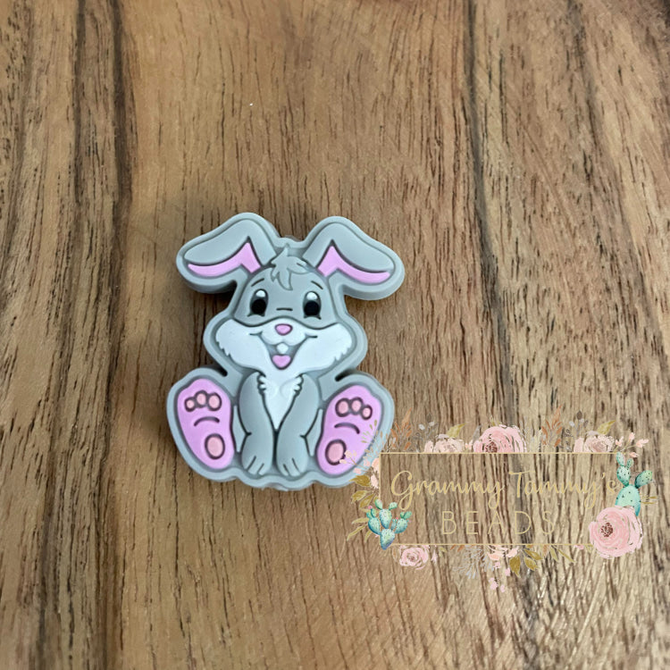 Happy Bunny - Silicone Focal Bead