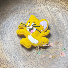 Load image into Gallery viewer, Happy Mouse Silicone Focal Bead Beads
