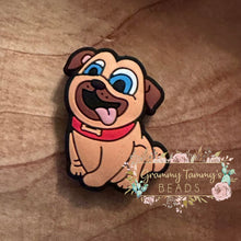 Load image into Gallery viewer, Happy Puppy Silicone Focal Bead Beads
