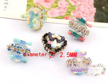 Load image into Gallery viewer, Heart Shaped Bead With Angel &amp; Rhinestones Beads
