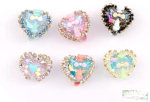 Load image into Gallery viewer, Heart Shaped Bead With Angel &amp; Rhinestones Beads
