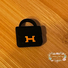 Load image into Gallery viewer, Herms Purse - Black Silicone Focal Bead
