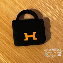Load image into Gallery viewer, Herms Purse - Black Silicone Focal Bead

