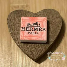 Load image into Gallery viewer, Herms Pink Square Silicone Focal Bead Silicone Focal Bead
