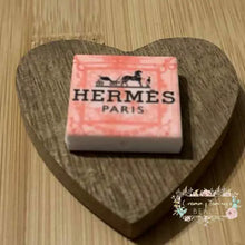 Load image into Gallery viewer, Herms Pink Square Silicone Focal Bead Silicone Focal Bead
