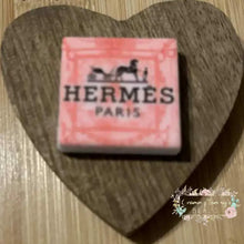 Load image into Gallery viewer, Herms Pink Square Silicone Focal Bead Silicone Focal Bead
