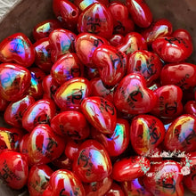 Load image into Gallery viewer, High Quality Acrylic Beads 5-Count - CiCi Red Hearts Acrylic Heart Beads

