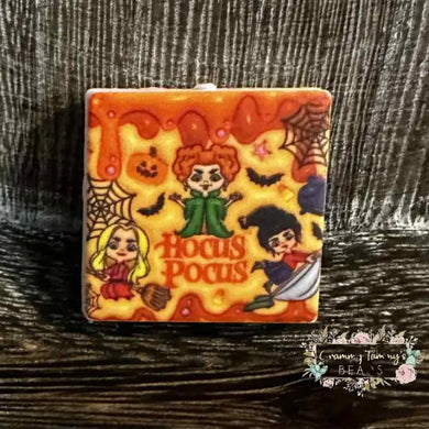 Hocus Pocus Square Silicone Focal Bead Silicone Square Bead