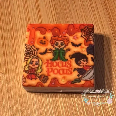 Hocus Pocus Square Silicone Focal Bead Silicone Square Bead