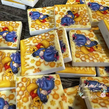 Load image into Gallery viewer, Pooh &amp; Eyore Square Silicone Focal Bead Silicone Square Bead
