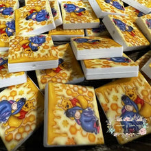 Load image into Gallery viewer, Pooh &amp; Eyore Square Silicone Focal Bead Silicone Square Bead
