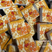 Load image into Gallery viewer, Pooh Square Silicone Focal Bead Silicone Square Bead
