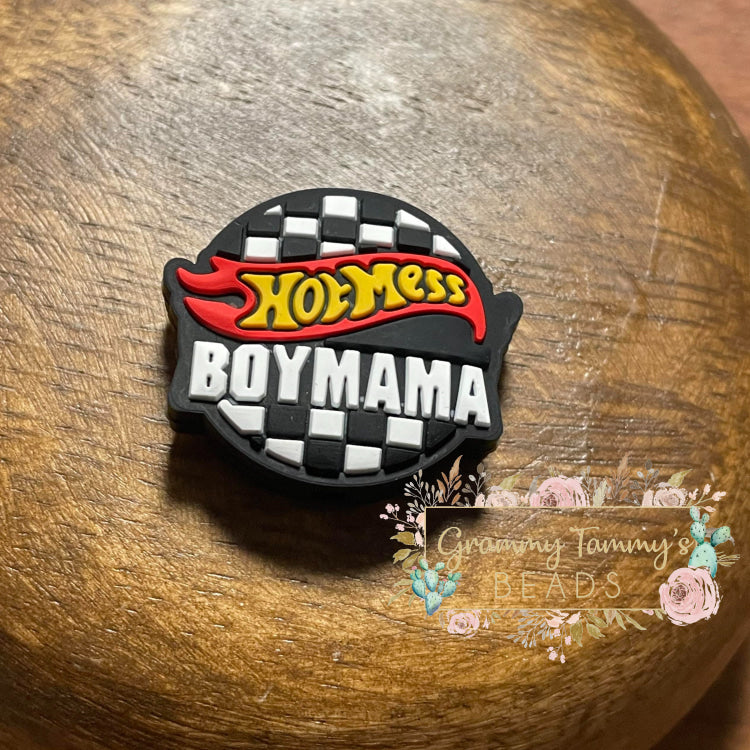 Hot Mess Boy Mama Silicone Focal Bead 1 Count Beads