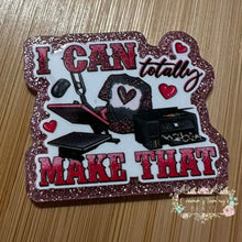 Load image into Gallery viewer, I Can Totally Make That - Pink Glitter Flatback Glitter Flatback
