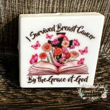 Load image into Gallery viewer, I Survived Square Silicone Focal Bead Silicone Focal Bead

