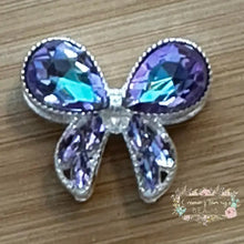 Load image into Gallery viewer, Iredecent Rhinestone Bow Knot - Purple 17*22MM Bowknot Rhinestone Bead

